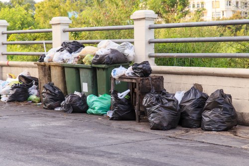 Professional waste clearance service in action
