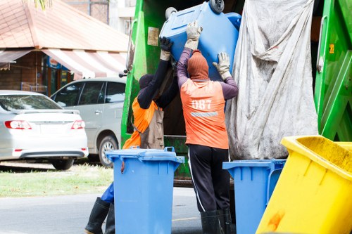 Community participating in recycling program